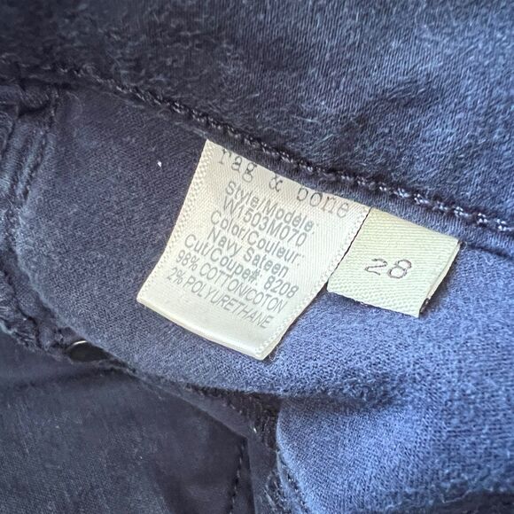 Rag & Bone Jean Legging Women's Size 28 Navy Sateen Skinny Jeans - Picture 5 of 9